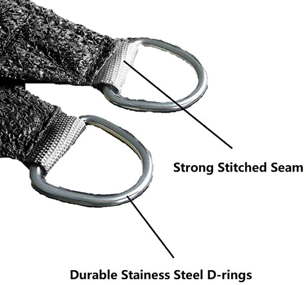 12' x 16' Rectangular Sun Shade Sail UV Block Canopy for Outdoor,Sand