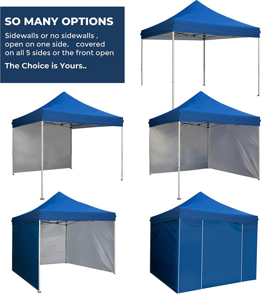 10' x 10' Pop Up Sidewall Canopy Tent - 5 pieces of sidewall with Rolling Storage Bag