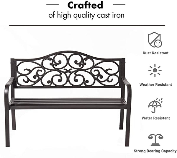 Patio Furniture Chair 50" Outdoor Patio Bench