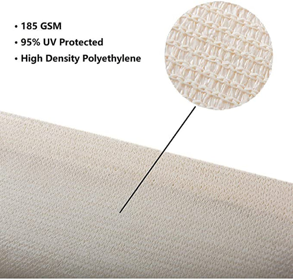 12' x 12' Square Sun Shade Sail UV Block Canopy for Outdoor,Sand