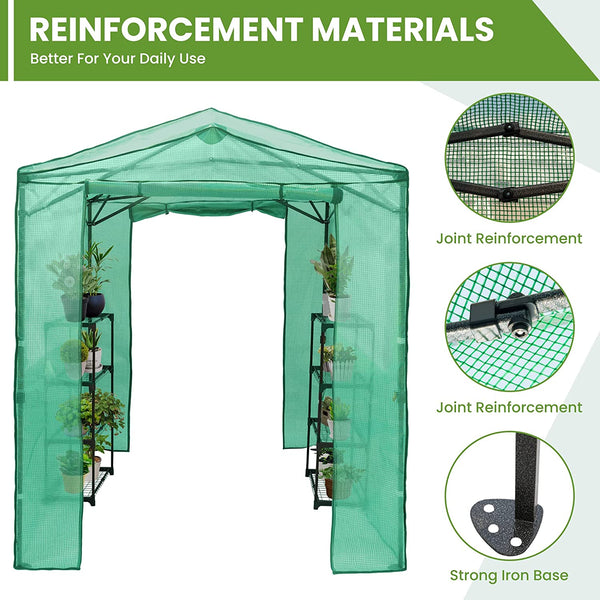 8'x 6' Portable Walk-in Instant Pop up Greenhouse