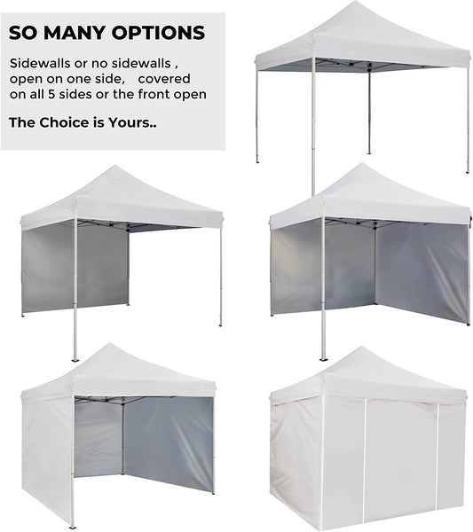 10' x 10' Pop Up Sidewall Canopy Tent - 5 pieces of sidewall with Rolling Storage Bag