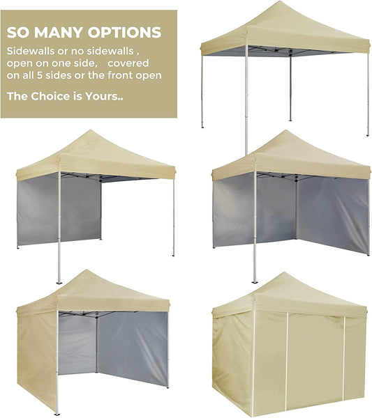 10' x 10' Pop Up Sidewall Canopy Tent - 5 pieces of sidewall with Rolling Storage Bag