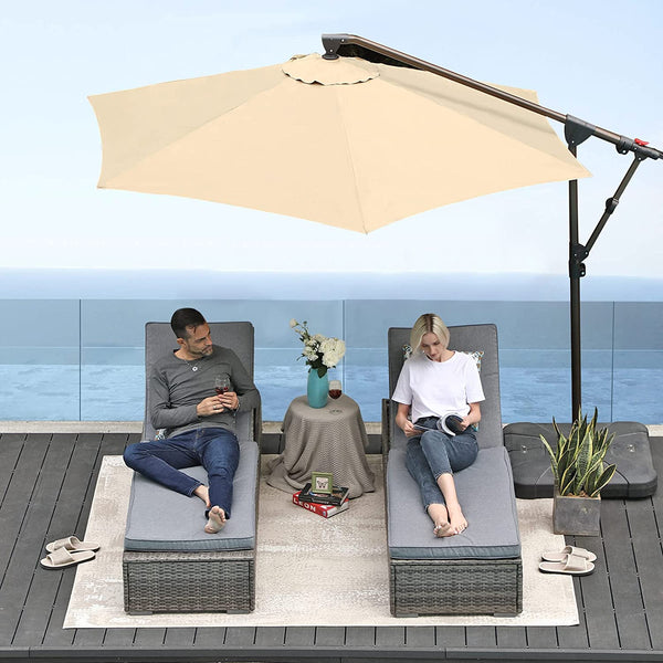 10ft Outdoor Cantilever Aluminum Umbrella