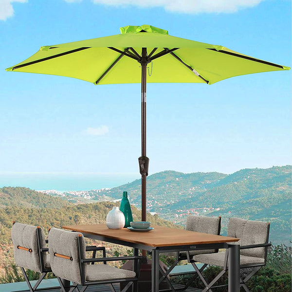 7.5ft Patio Umbrella Outdoor Table Market Umbrella with Push Button Tilt/Crank