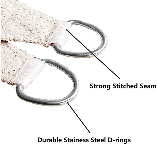 12' x 12' Square Sun Shade Sail UV Block Canopy for Outdoor,Sand