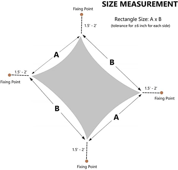 10' x 13' Sun Shade Sail Rectangle Canopy, UV Block Awning Durable for Outdoor Patio Carport Garden Backyard Balcony, Blue