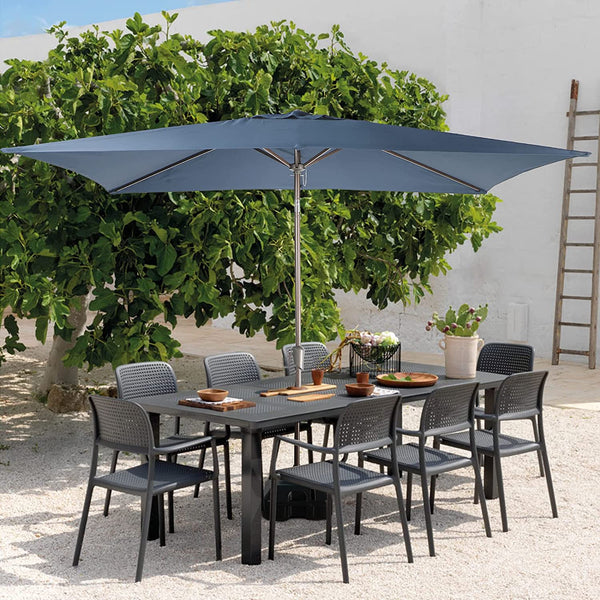 6.6 x 9.8ft Rectangular Patio Umbrella with Push Button Tilt/Crank