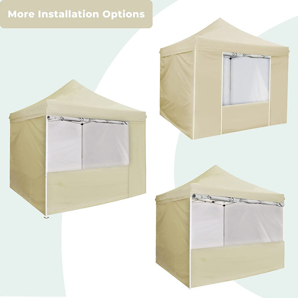 10' x 10' Pop Up Sidewall Canopy Tent - 5 pieces of sidewall with Rolling Storage Bag