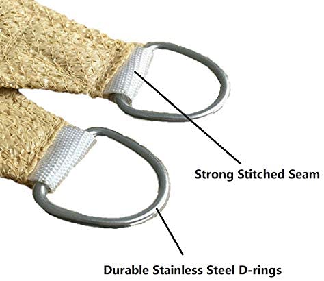 12' x 16' Rectangular Sun Shade Sail UV Block Canopy for Outdoor,Sand