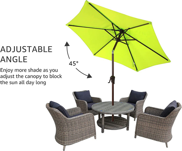 7.5ft Patio Umbrella Outdoor Table Market Umbrella with Push Button Tilt/Crank
