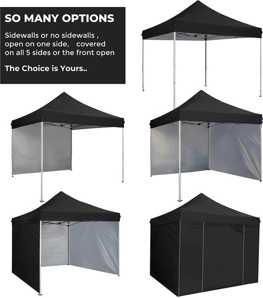 10' x 10' Pop Up Sidewall Canopy Tent - 5 pieces of sidewall with Rolling Storage Bag