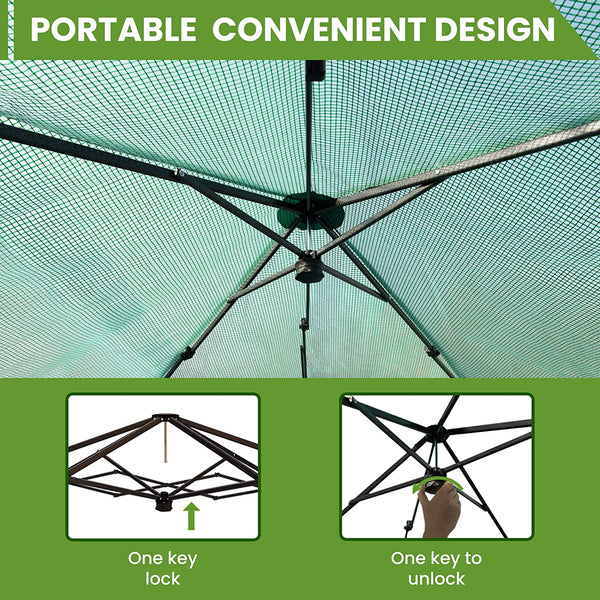 8'x 6' Portable Walk-in Instant Pop up Greenhouse