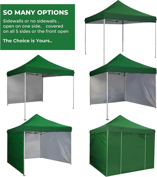 10' x 10' Pop Up Sidewall Canopy Tent - 5 pieces of sidewall with Rolling Storage Bag