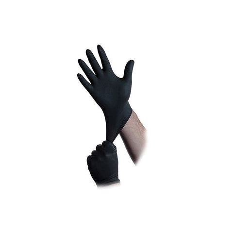 Atlantic Safety Black Lightning Medium Powder-Free 6mil Nitrile Disposable Gloves Case (10 Boxes)