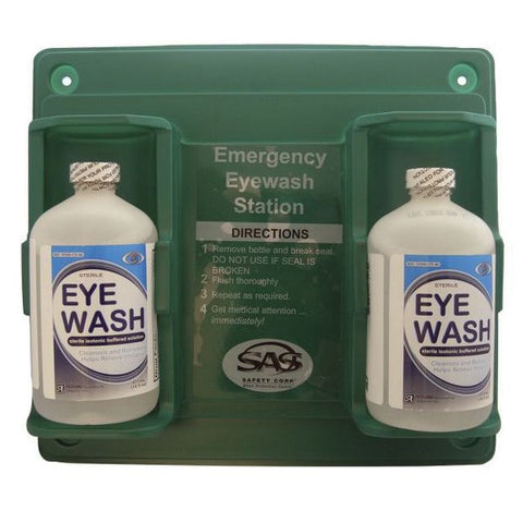 SAS Safety 5132 Personal Emergency Dual Bottle Eyewash Station, Plastic