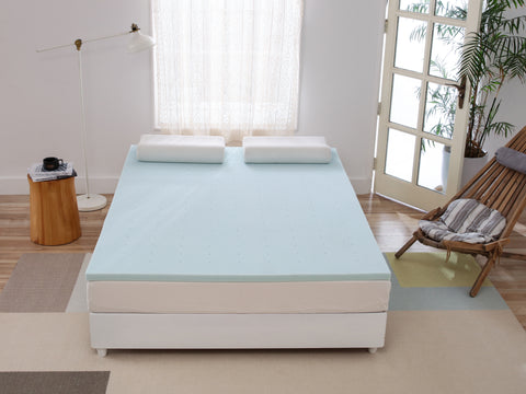 Mydepot Gel Memory Foam Mattress Topper 1.5 Inch Blue