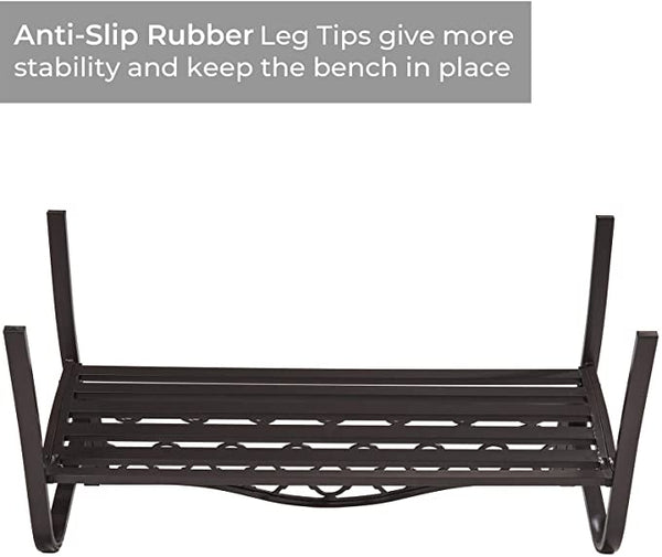 50" Outdoor Patio Bench Patio Furniture Chair for Porch Park Garden