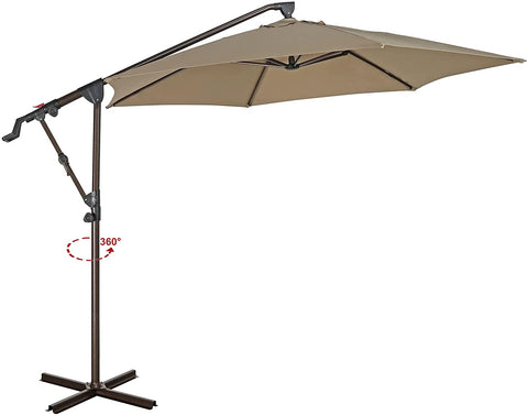 10ft Outdoor Cantilever Aluminum Umbrella