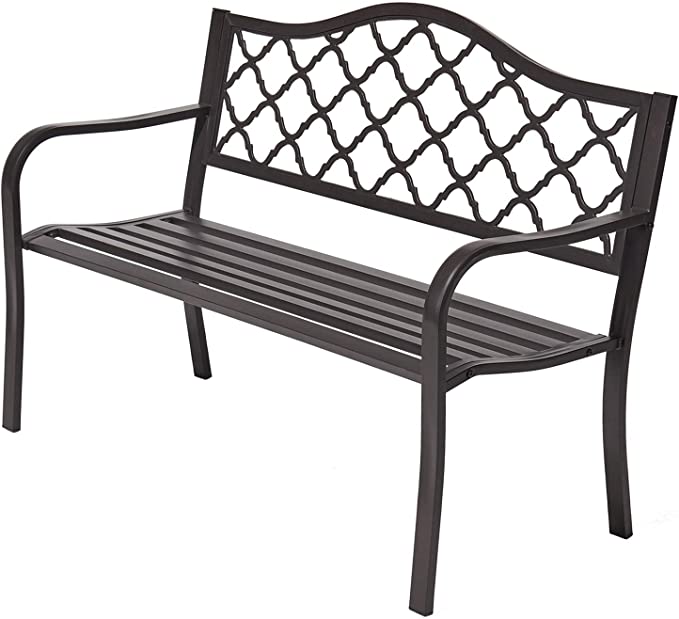 50" Outdoor Patio Bench Patio Furniture Chair for Porch Park Garden