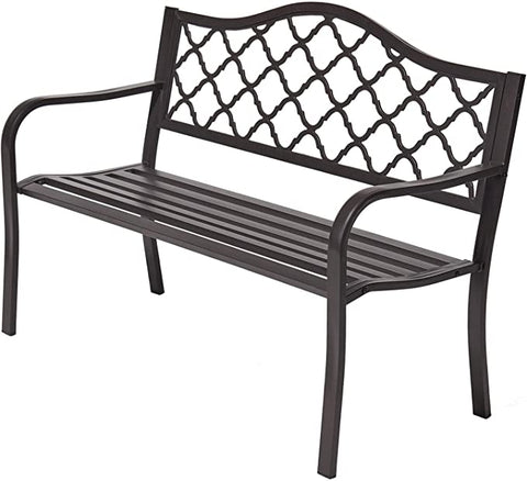 50" Outdoor Patio Bench Patio Furniture Chair for Porch Park Garden