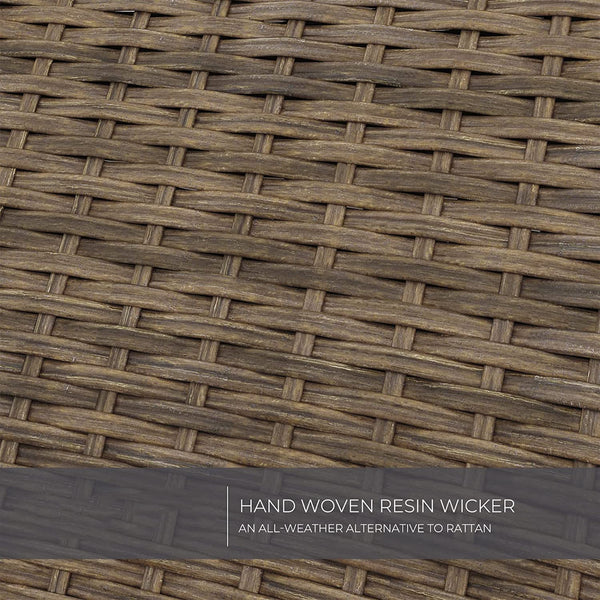 Outdoor Patio Chairs Set of 2 with Ottoman and Coffee Table 5 Piece Outdoor Patio Furniture Set for Porch,Balcony,Backyard,Poolside