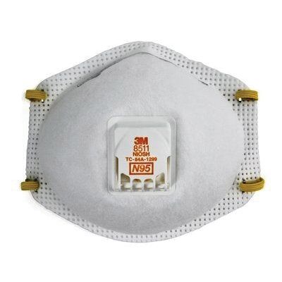 3M 54343 Molded Cup Particulate Respirator Mask, Standard, N95 Filter Class, NIOSH Approved 10 Pack