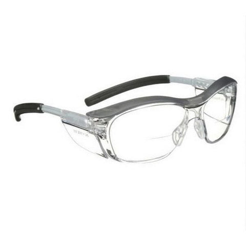 3M™ Nuvo™ 62062 Reader Protective Eyewear, Universal, 1.5 Diopter, Clear Lens, Gray Frame