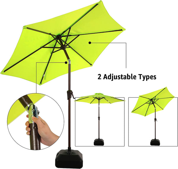 7.5ft Patio Umbrella Outdoor Table Market Umbrella with Push Button Tilt/Crank