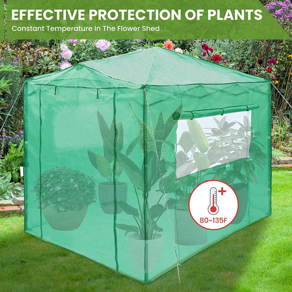 8'x 6' Portable Walk-in Instant Pop up Greenhouse