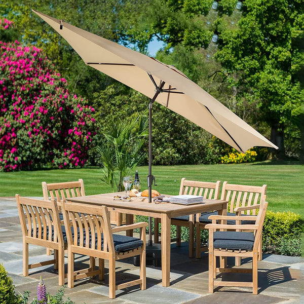 6.6 x 9.8ft Rectangular Patio Umbrella with Push Button Tilt/Crank