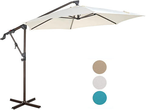 10ft Outdoor Cantilever Aluminum Umbrella