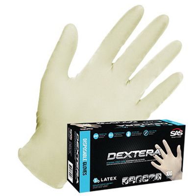SAS Safety Dextera 6503-20 L Powder-Free White 5mil Disposable Gloves CASE (10 Boxes)