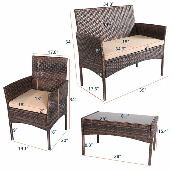 4 - Person Seating Group with Cushions