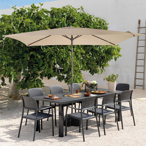 6.6 x 9.8ft Rectangular Patio Umbrella with Push Button Tilt/Crank