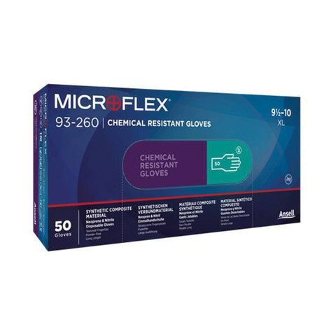 Microflex 93-260 Medium 7-mil Chemical Resistant Nitrile Disposable Gloves 10 Boxes - 500ct - For Your Safety USA