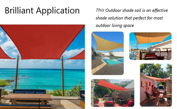 12' x 12' Square Sun Shade Sail UV Block Canopy for Outdoor,Sand