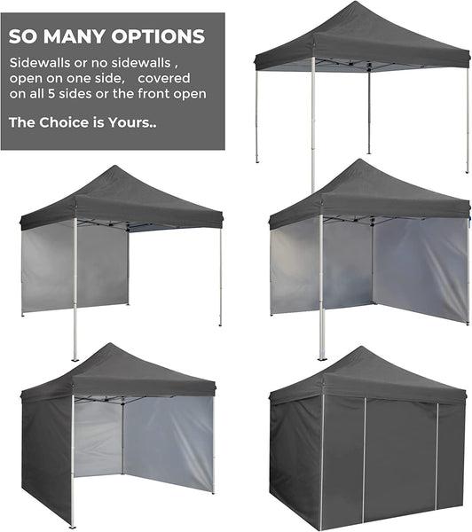 10' x 10' Pop Up Sidewall Canopy Tent - 5 pieces of sidewall with Rolling Storage Bag