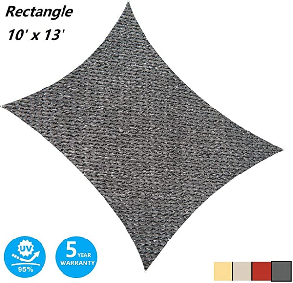 10' x 13' Rectangular Sun Shade Sail UV Block Canopy for Outdoor,Sand