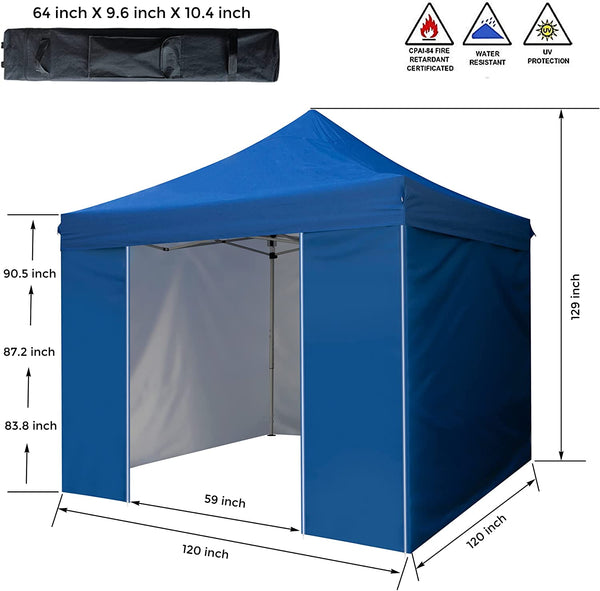 10' x 10' Pop Up Sidewall Canopy Tent - 5 pieces of sidewall with Rolling Storage Bag