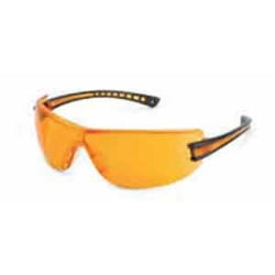 Luminary Safety Glasses, Wraparound Pacific Blue Anti-Scratch Lens, Black Temple, Lightweight - For Your Safety USA