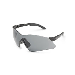 Hawk Safety Glasses, Clear Lens, Black Frame, Rimless One-Piece Winged Design - For Your Safety USA