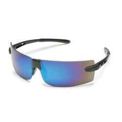 Scorpion Safety Glasses, Blue Mirror Lens, Black Frame, Adjustable Length Temples, Retainer - For Your Safety USA