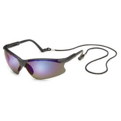 Scorpion Safety Glasses, Clear Mirror Lens, Black Frame, Adjustable Length Temples, Retainer - For Your Safety USA
