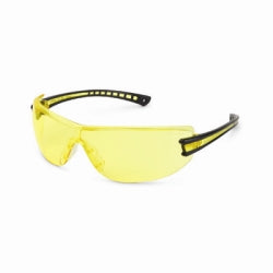 Safety Glasses, Odyssey, Clear Mirror Lens, Black Frame, SoftFlex Nosepiece, PolySquare Design - For Your Safety USA