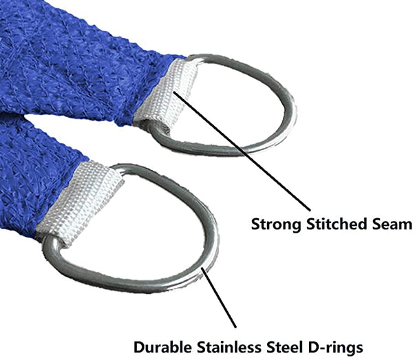 16' x 20' Sun Shade Sail Rectangle Canopy, UV Block Awning Durable for Outdoor Patio Carport Garden Backyard Balcony, Blue