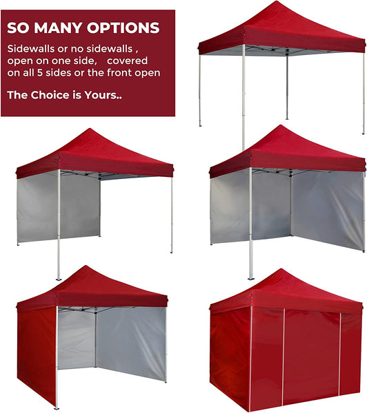 10' x 10' Pop Up Sidewall Canopy Tent - 5 pieces of sidewall with Rolling Storage Bag