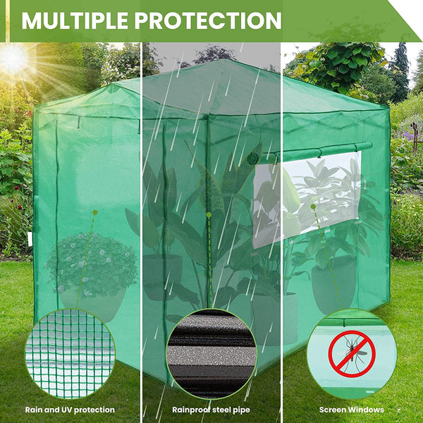 8'x 6' Portable Walk-in Instant Pop up Greenhouse
