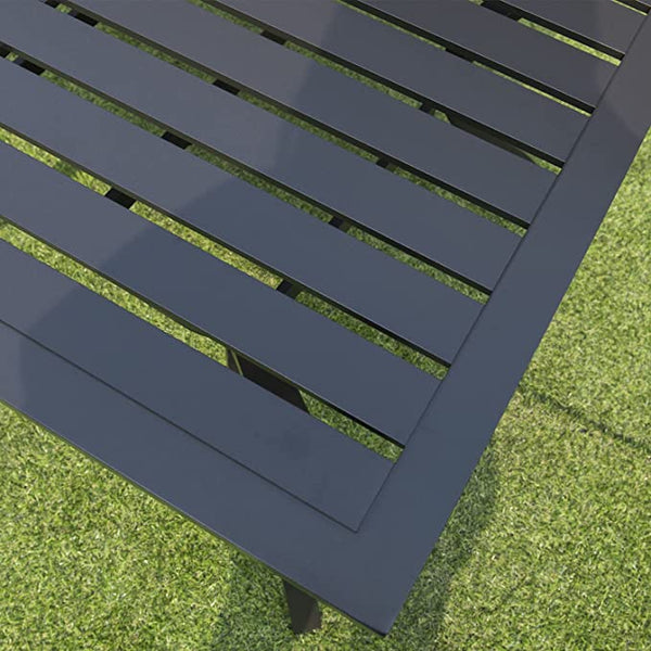 Square Aluminum Outdoor Dining Table for Lawn Backyard Garden